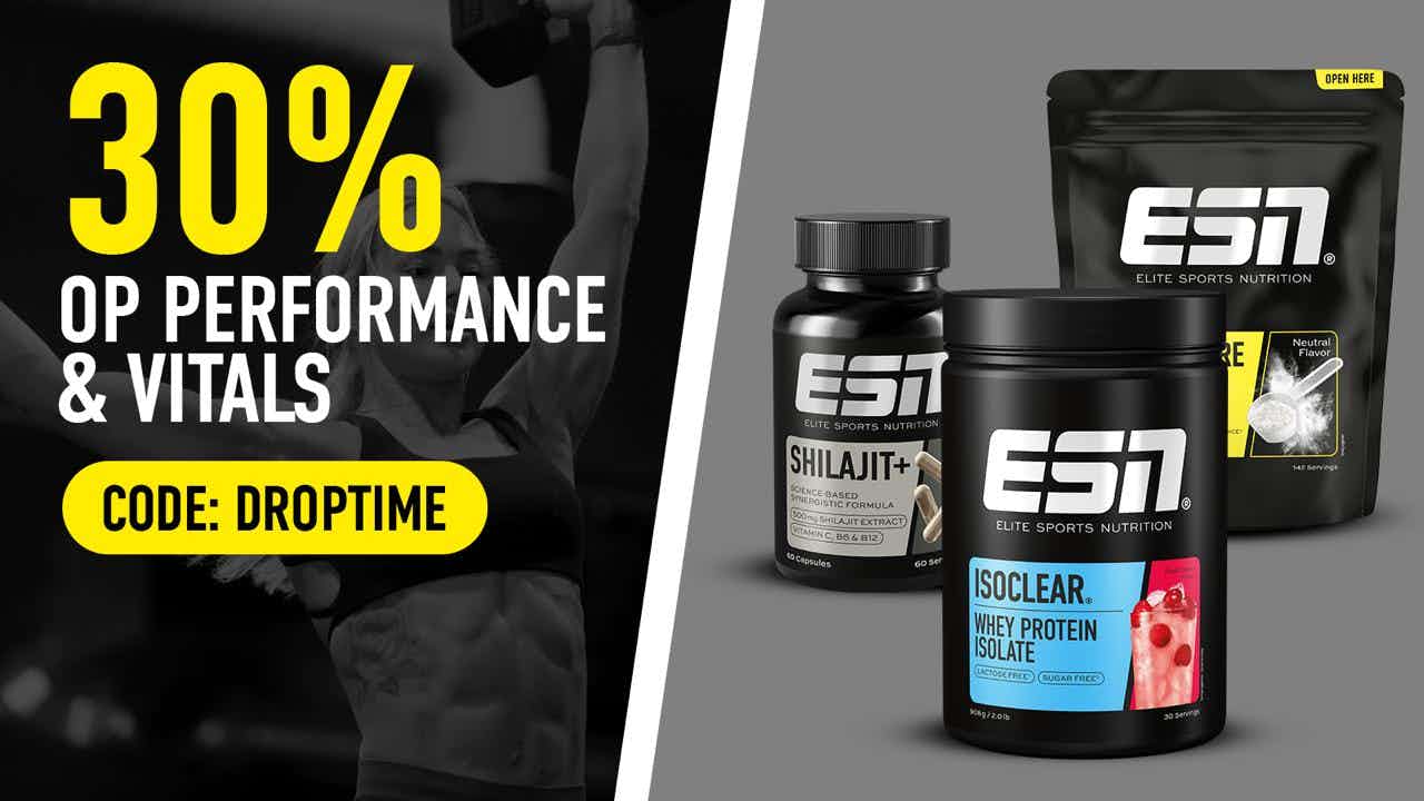 30% korting op Performance & Vitals bij ESN