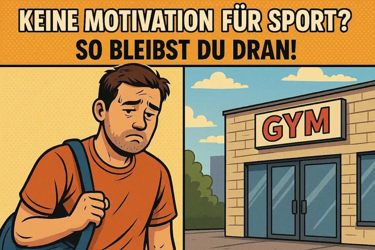 Zeichnung von einem Mann vor einem Gym.