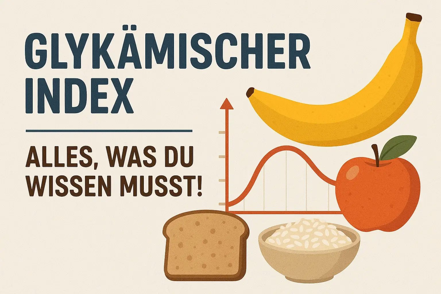Darstellung von Lebensmitteln mit einem niedrigen glykämischen Index.