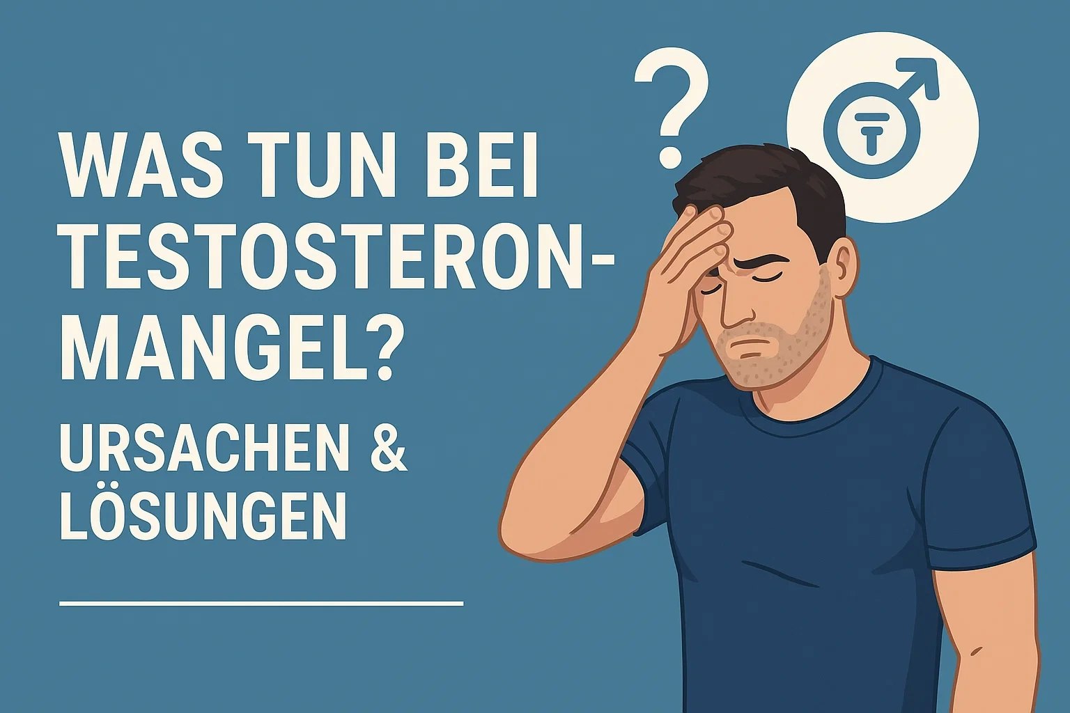 Zeichnung von einem Mann mit besorgtem Blick.