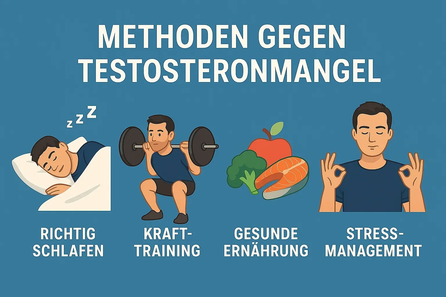 Darstellung der Methoden gegen Testosteronmangel.