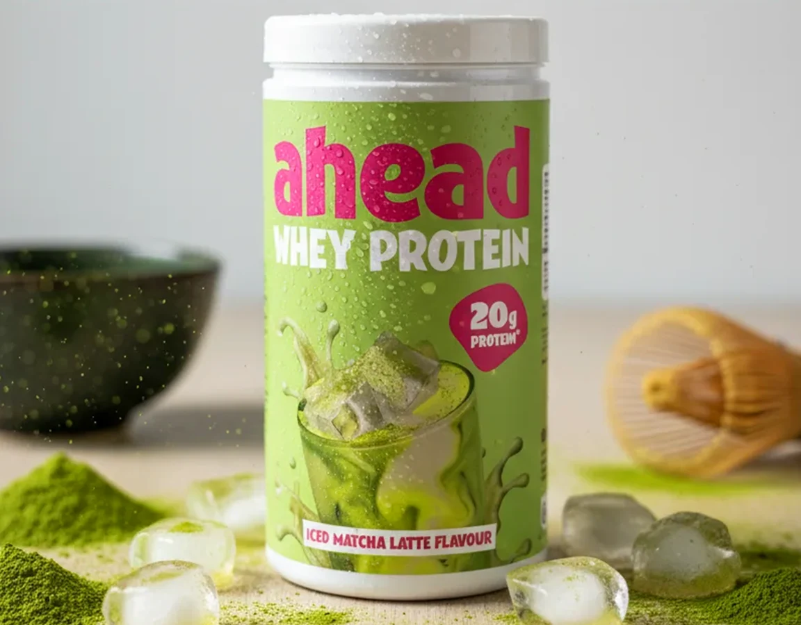 Ahead Protein Matcha Produktbild.