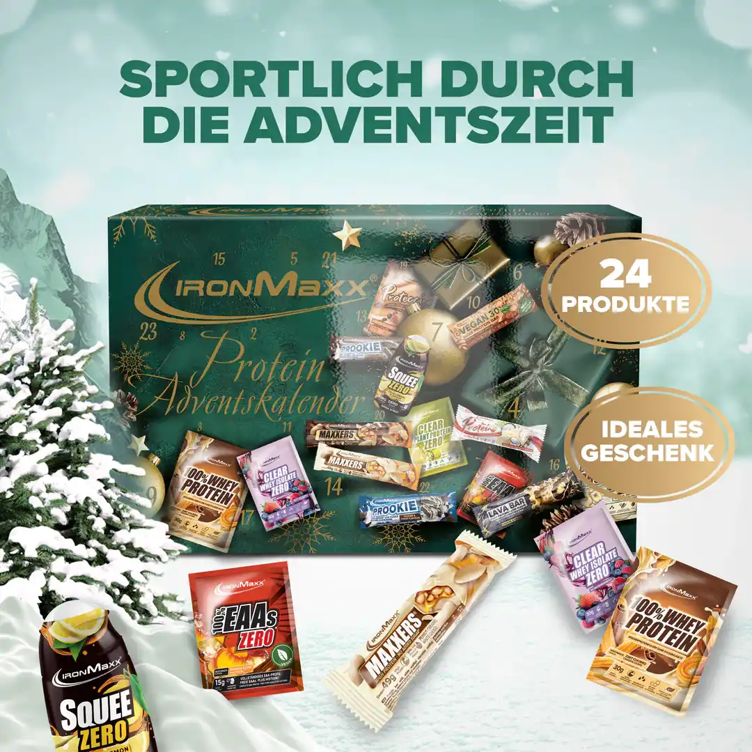 IronMaxx Adventskalender Produktbild.