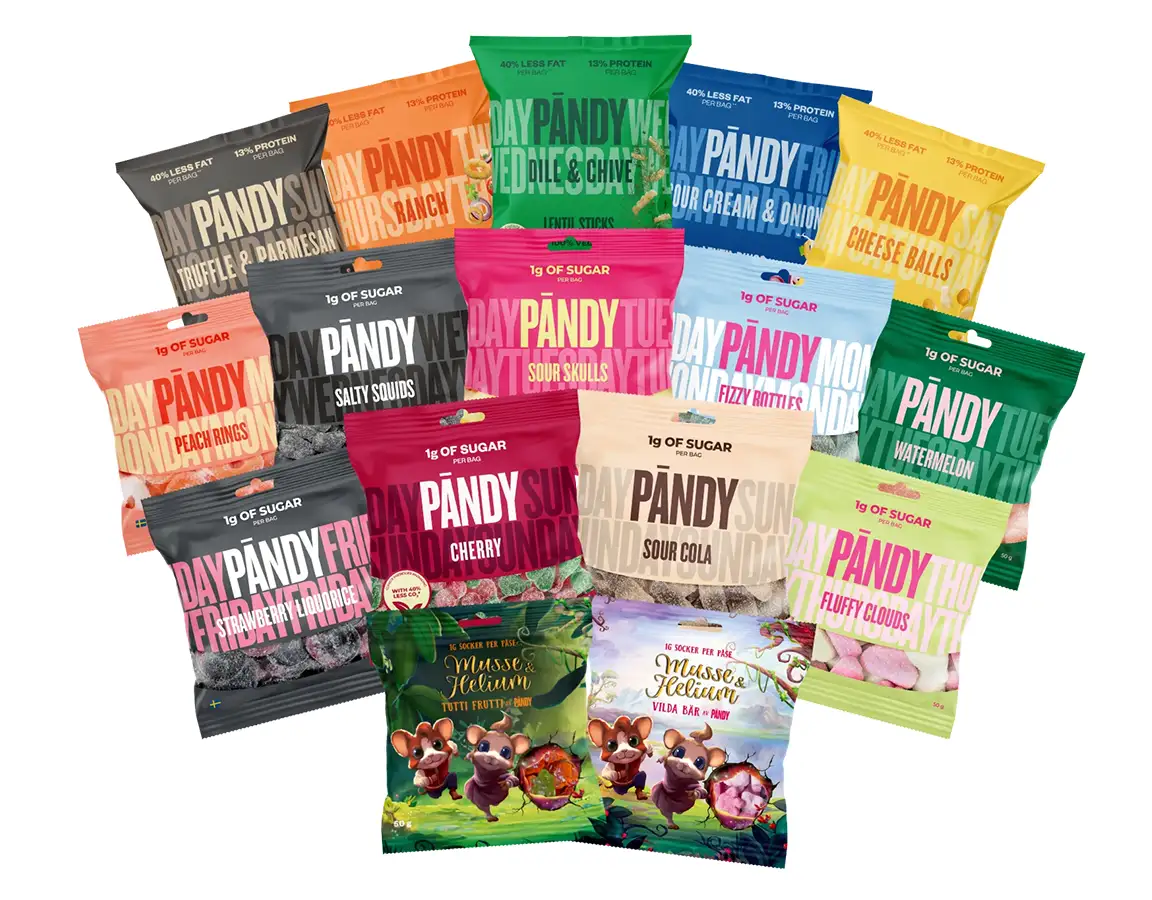 Pändy Zuckerfreie Gummibärchen Produktbilder.