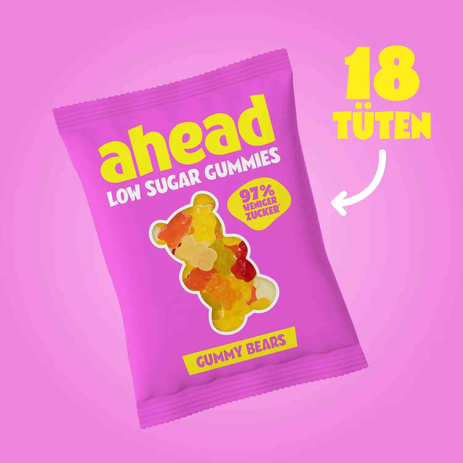ahead Low Sugar Gummies "Gummy Bears" (18 x 50g)
