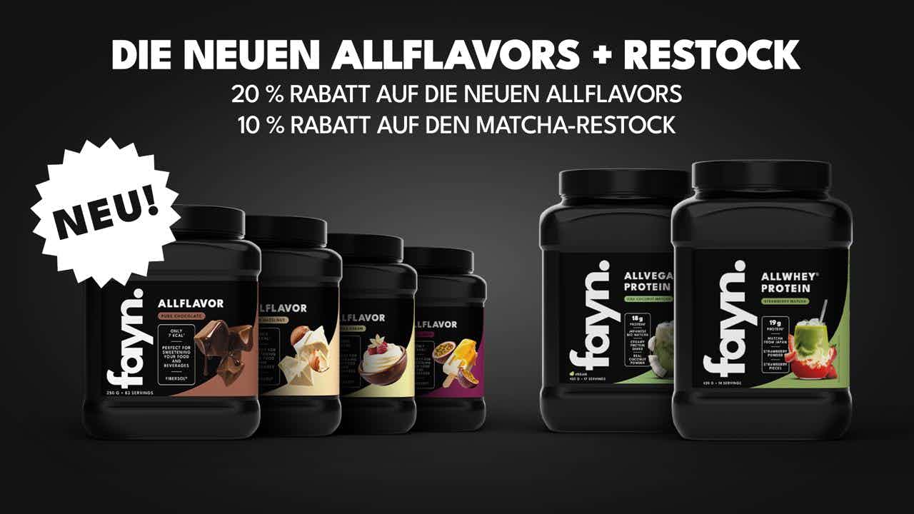Bis zu 20% auf Allflavor Powder & Matcha bei fayn