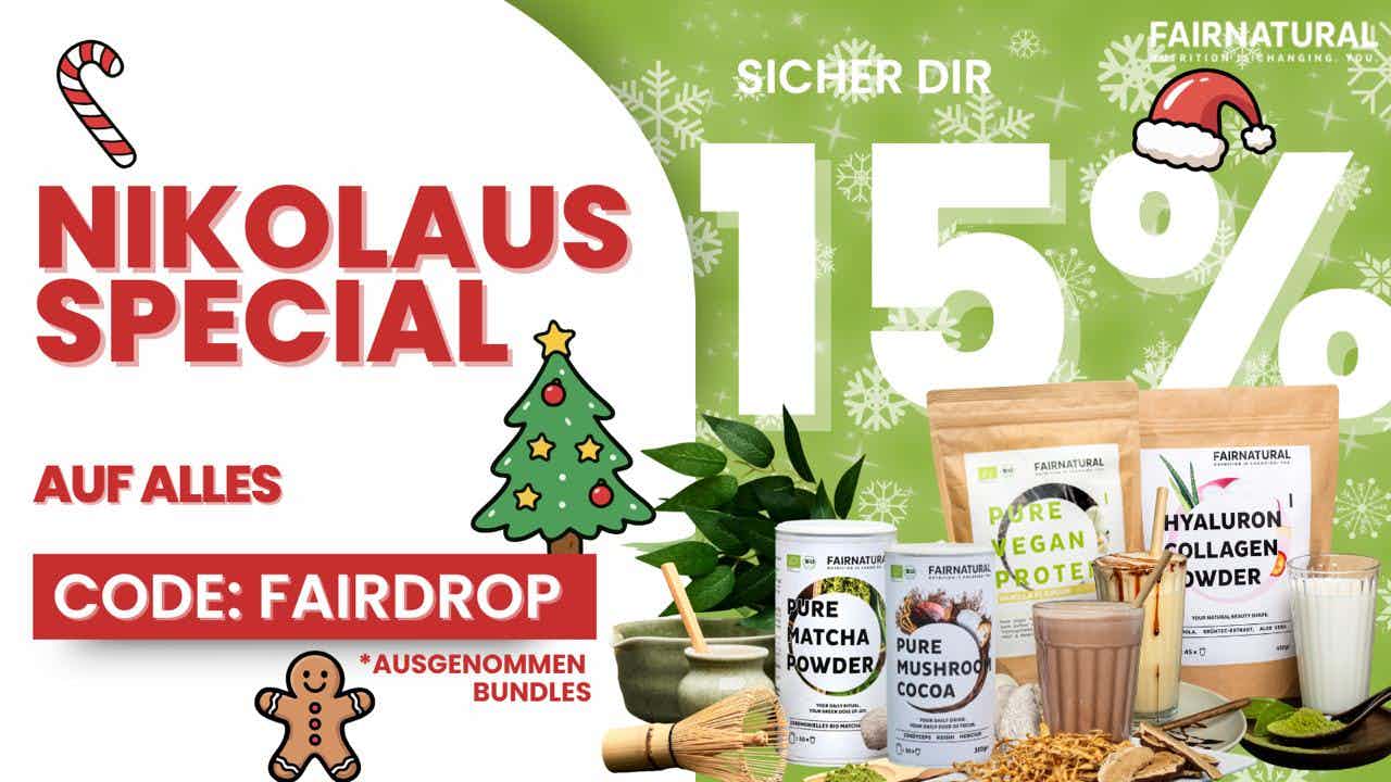 15% auf alles bei Fairnatural