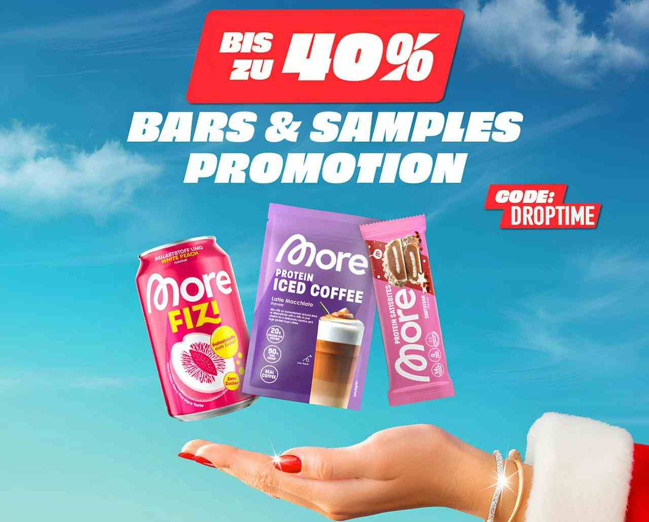 Bis zu 40% auf Bars & Proben bei MORE