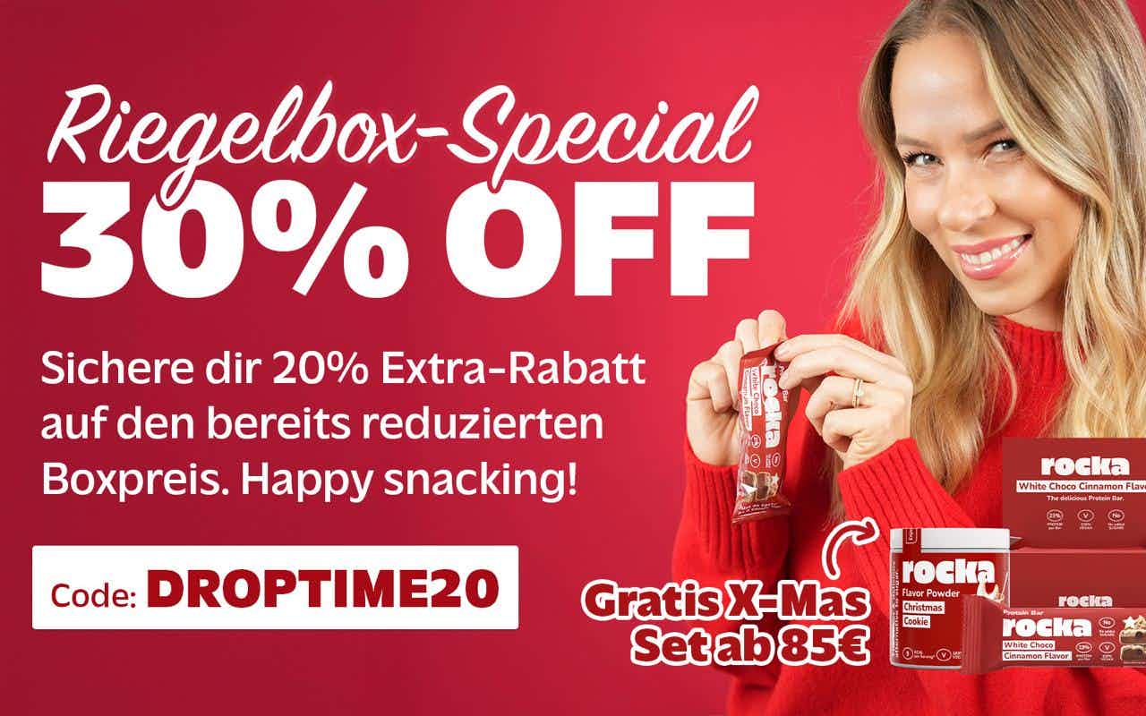 20% auf alle Protein Bar Boxen bei rocka