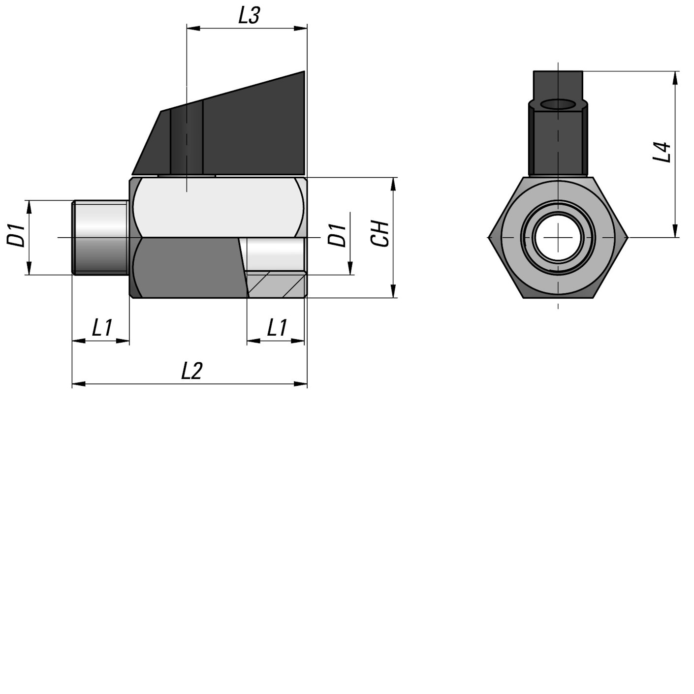 Ball Valve male - MV25 | Cmatic