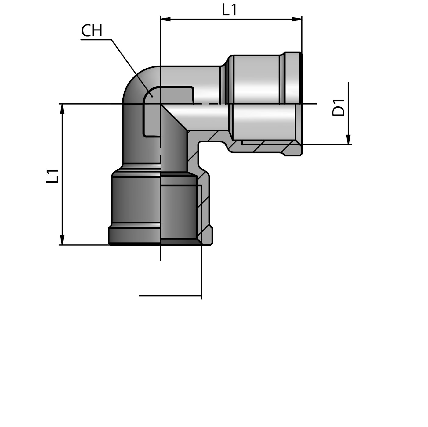 Female Elbow RA21 Cmatic