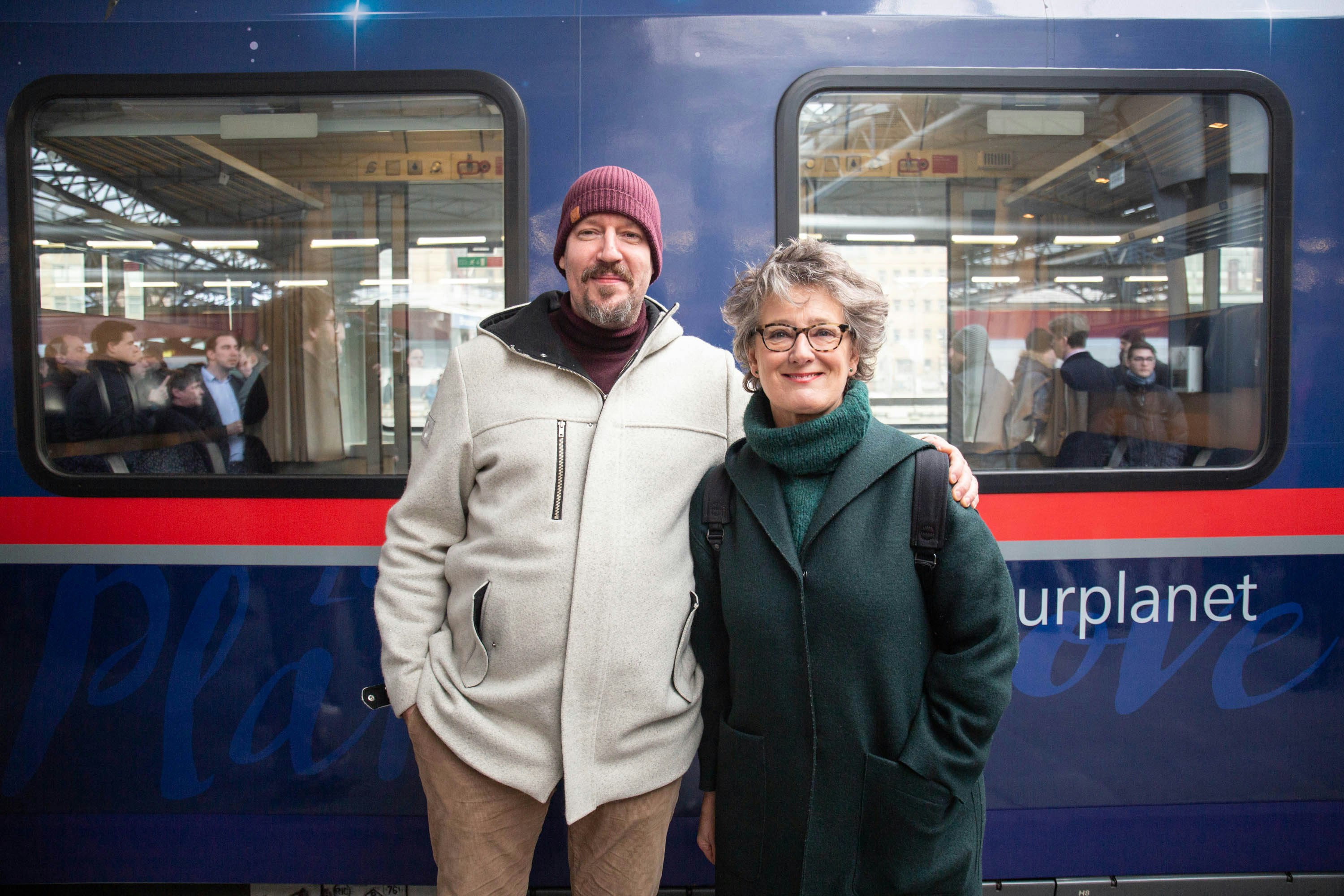 More trains! More accessible fares! European Greens on board the first Vienna-Brussels night train.