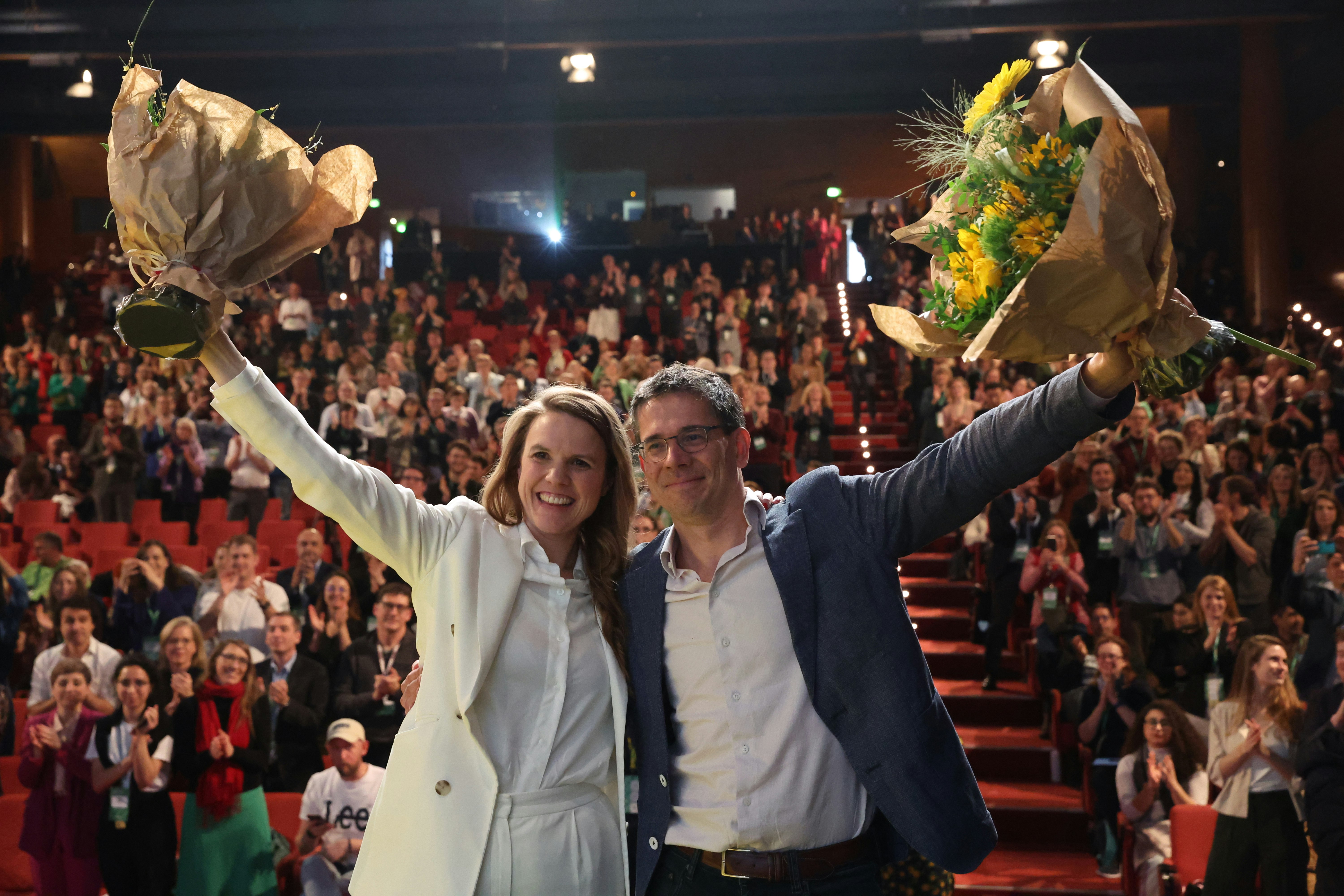 Terry Reintke and Bas Eickhout elected as Spitzenkandidaten at the European Green Party Extended Congress, Lyon France on 3 Feb 2024