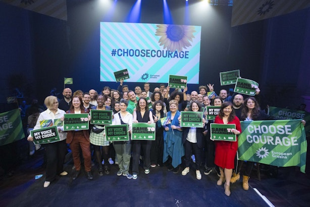 Green lead candidates at the Choose Courage rally 3 May 2024