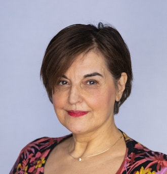 Portrait of Vula Tsetsi, Co-chair of the European Greens