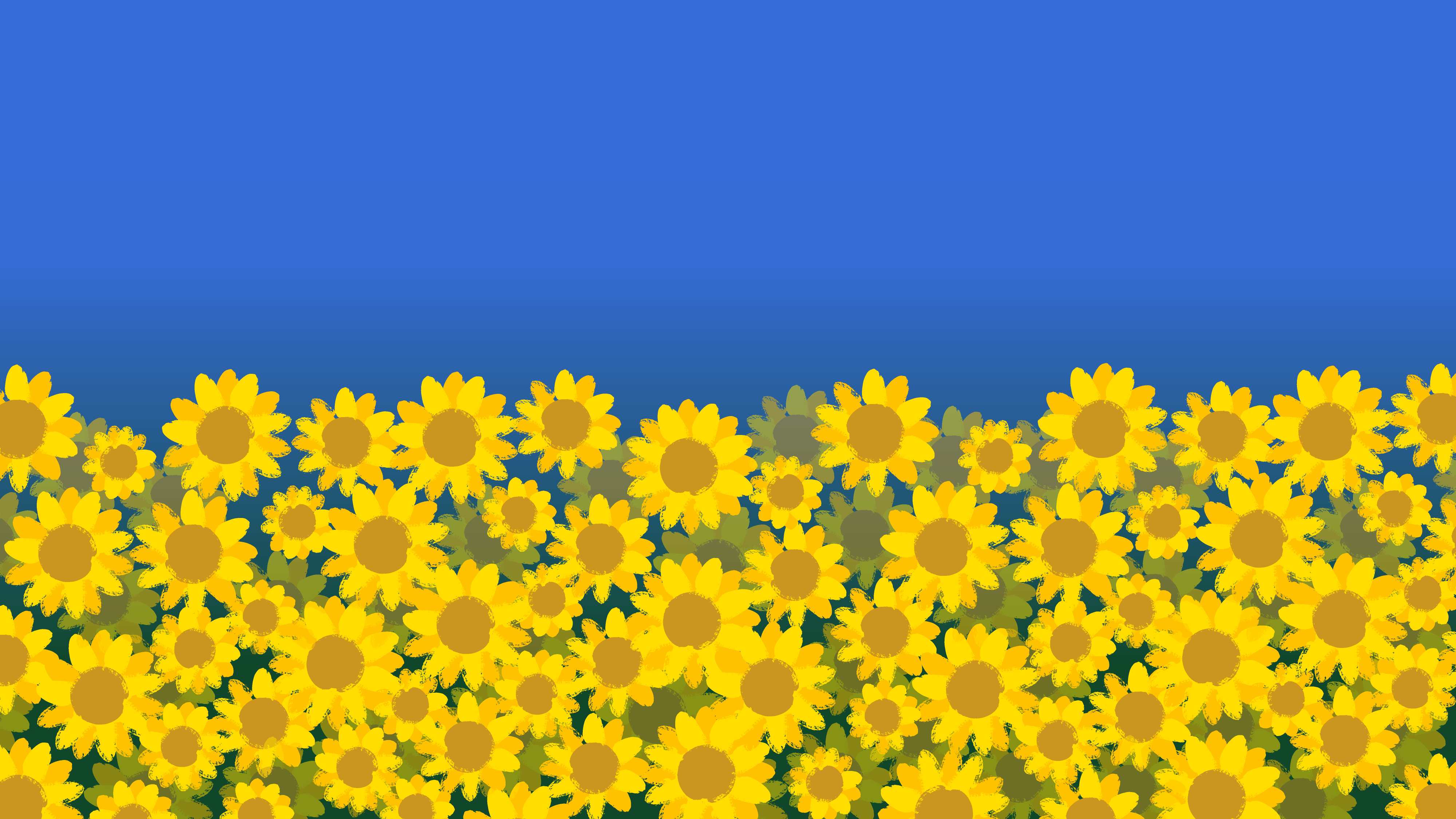 Ukraine flag with sunflowers