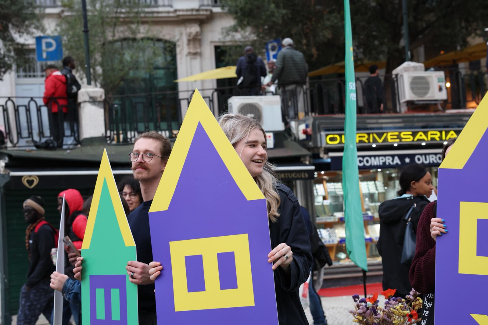 Young European Greens' street action on the housing crisis, Lisbon, 6 December 2025