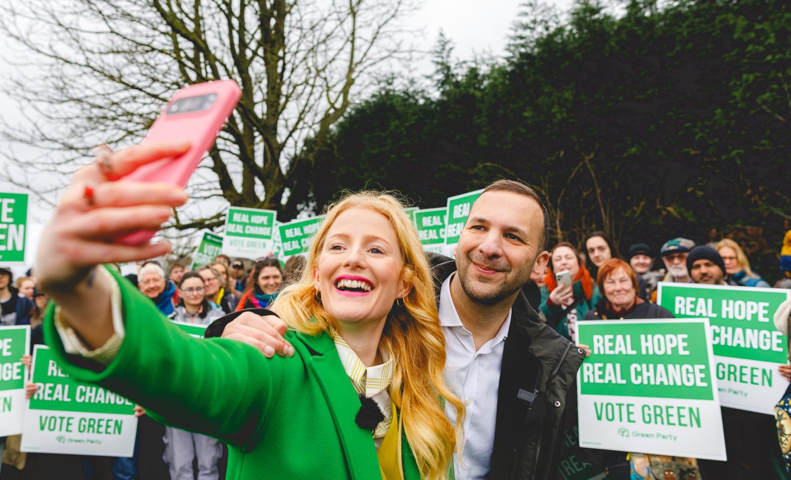 Hannah Spencer MP and Green Party Leader Zack Polanski. Photo credits: Green Party