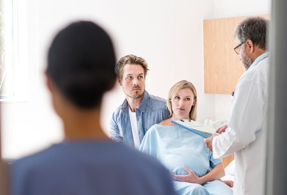 pregnant woman in the emergency room