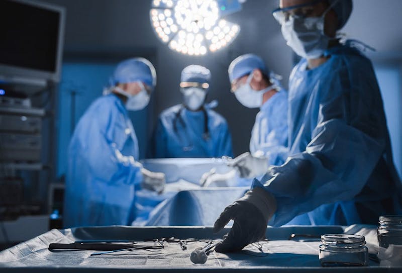 Operating room with doctors