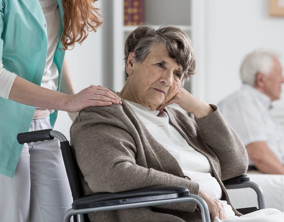 Woman in a wheelchair