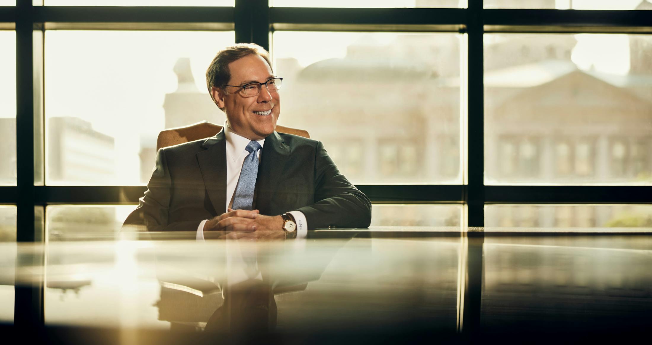Glenn Cunningham in his office
