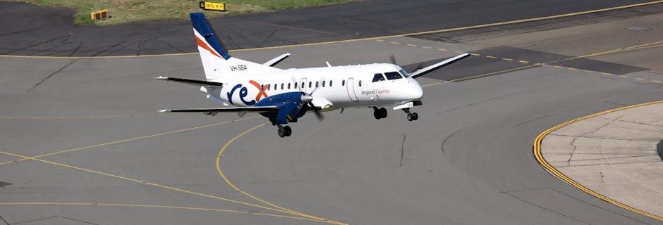Image for First Rex flight lands in Canberra