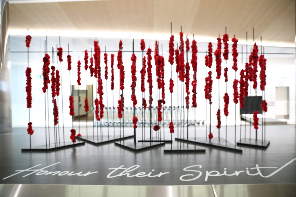 Image for Poppies bloom in our terminal as a tribute to Australian servicemen and servicewomen