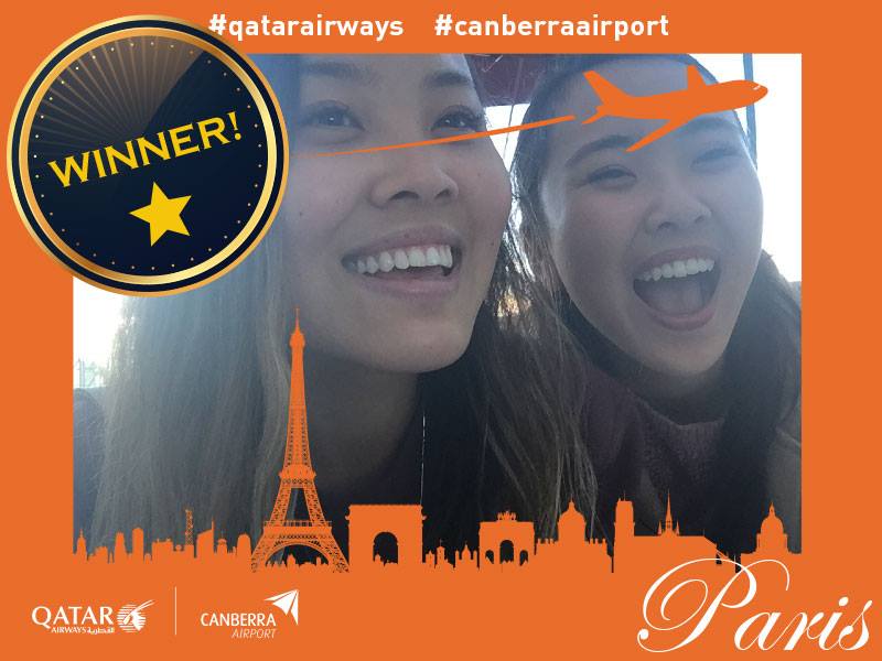 Image for Qatar Airways and Canberra Airport competition winners