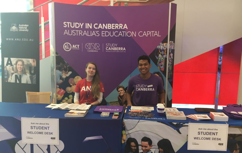 Image for 'Study in Canberra' Welcome Desk now in Arrivals Hall