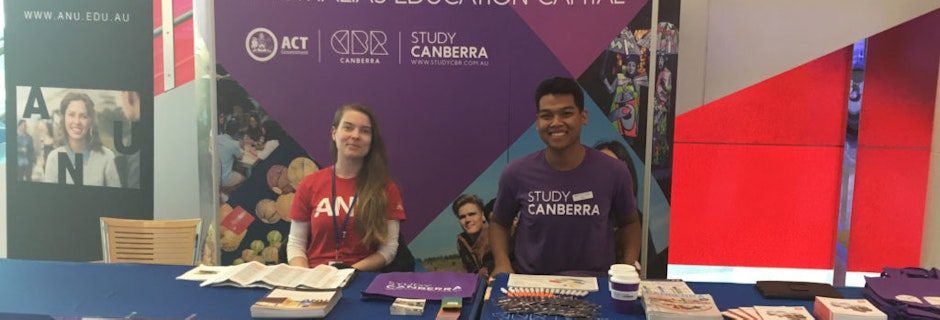 'Study in Canberra' Welcome Desk now in Arrivals Hall Image for 'Study in Canberra' Welcome Desk now in Arrivals Hall