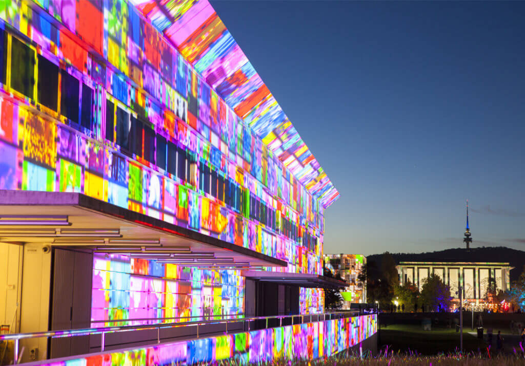 Image for Canberra Airport lights up for Enlighten
