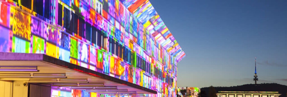 Image for Canberra Airport lights up for Enlighten