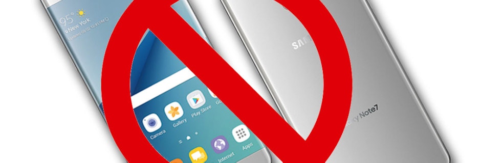 Samsung Galaxy Note 7 devices prohibited on-board aircraft Image for Samsung Galaxy Note 7 devices prohibited on-board aircraft