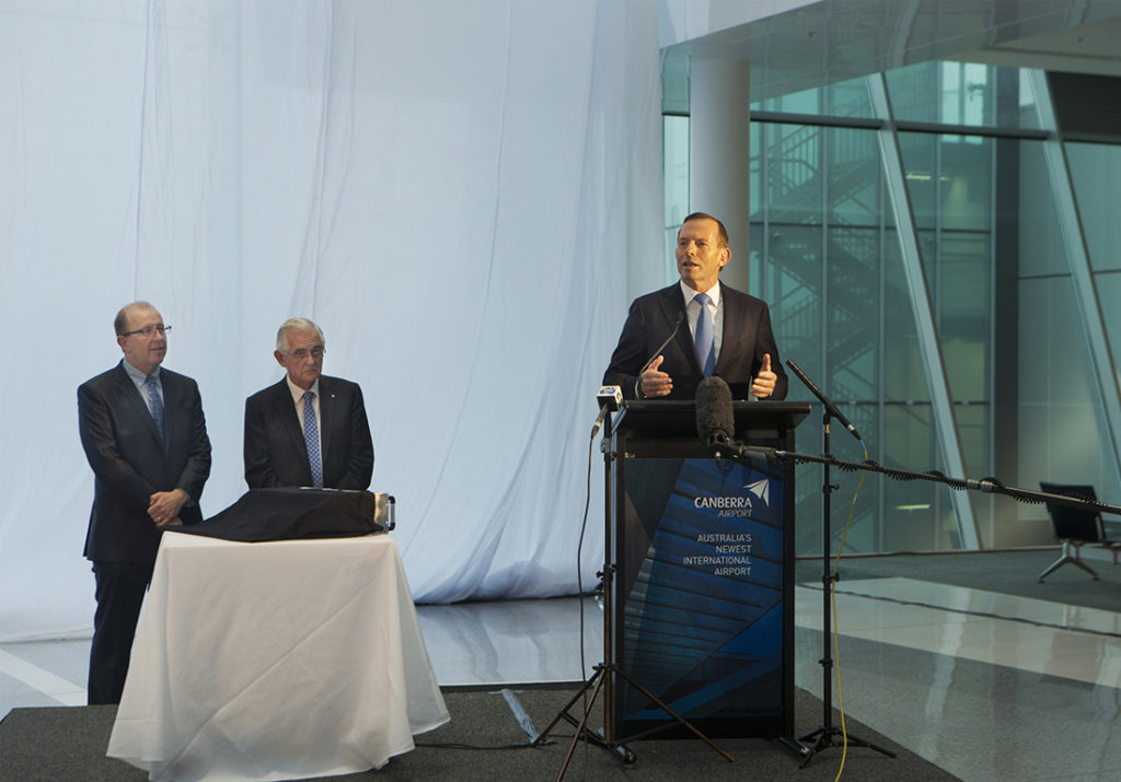 Image for PM Tony Abbott officially opens Canberra Airport