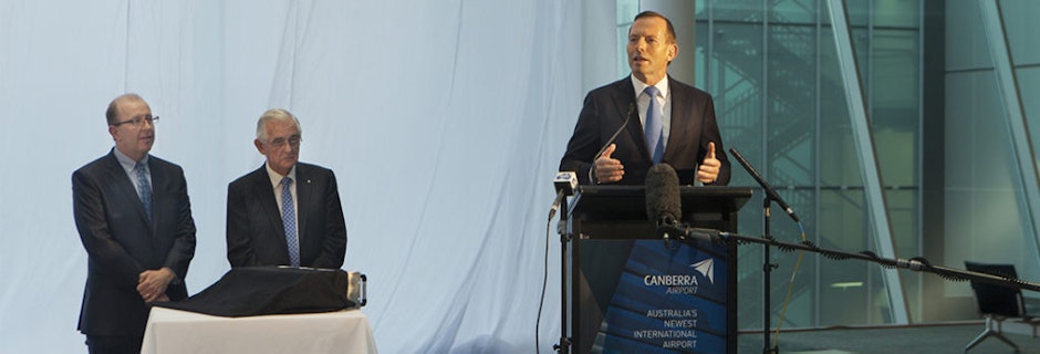 PM Tony Abbott officially opens Canberra Airport Image for PM Tony Abbott officially opens Canberra Airport