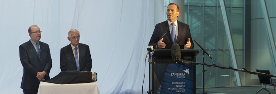 Image for PM Tony Abbott officially opens Canberra Airport