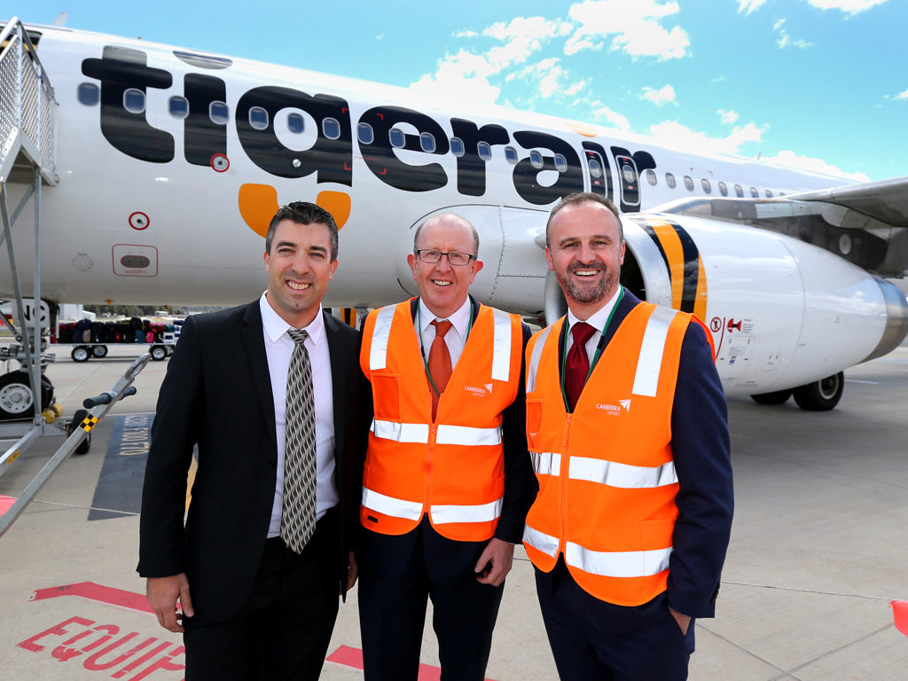 Tigerair flight from Brisbane roars into Canberra