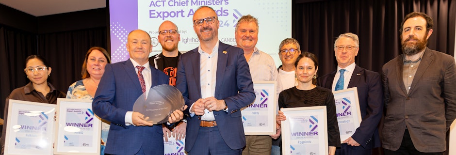 Image for Canberra Airport proudly sponsored 2024 ACT Chief Minister’s Export Awards Program