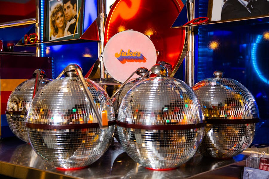 Jukes disco ball cocktails