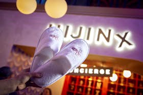 Slippers at Hijinx Hotel reception