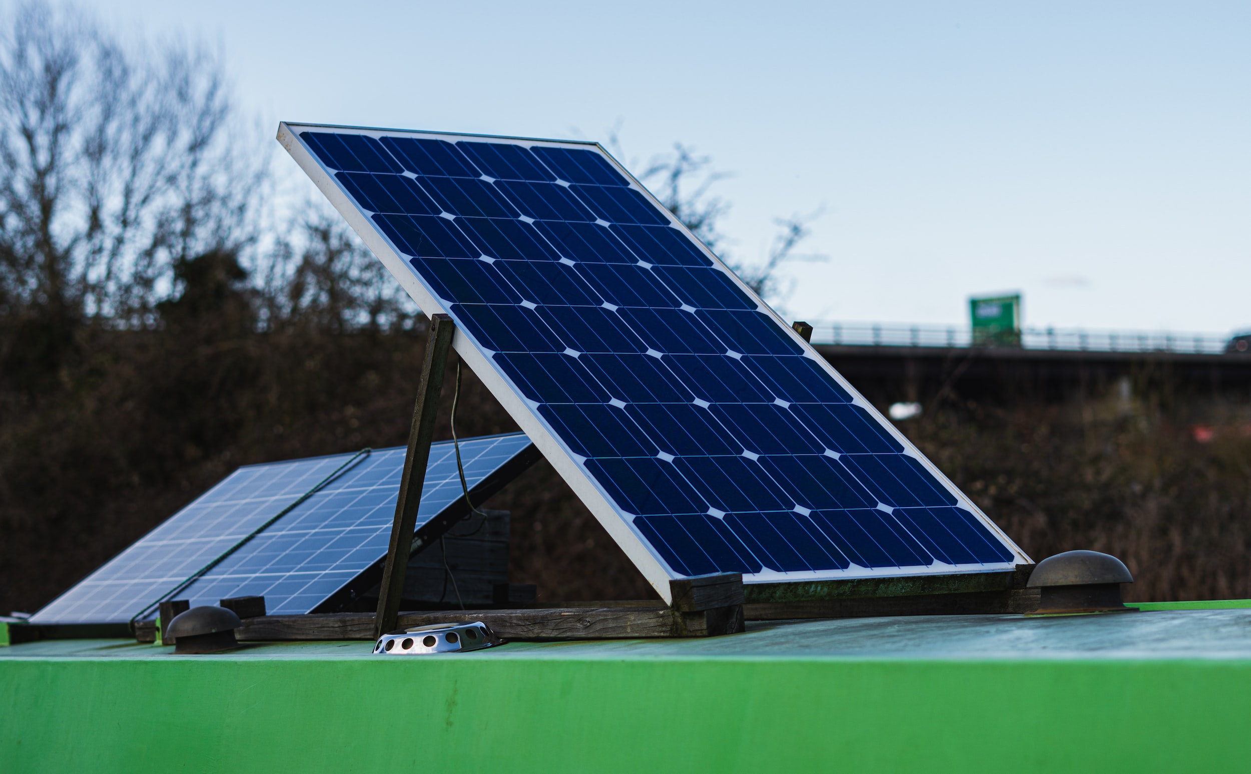 ein einzelnes Solarpanel