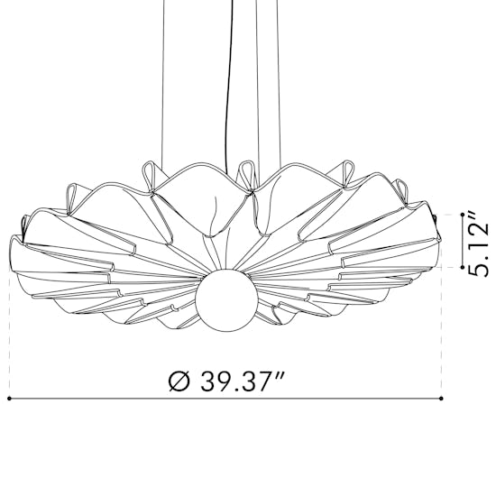 BuzziPleat-Edel-Medium-LED-Globe-Imperial