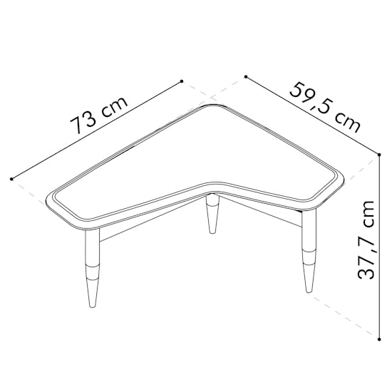 BuzziNordic ST400 Side Table Left_Metric