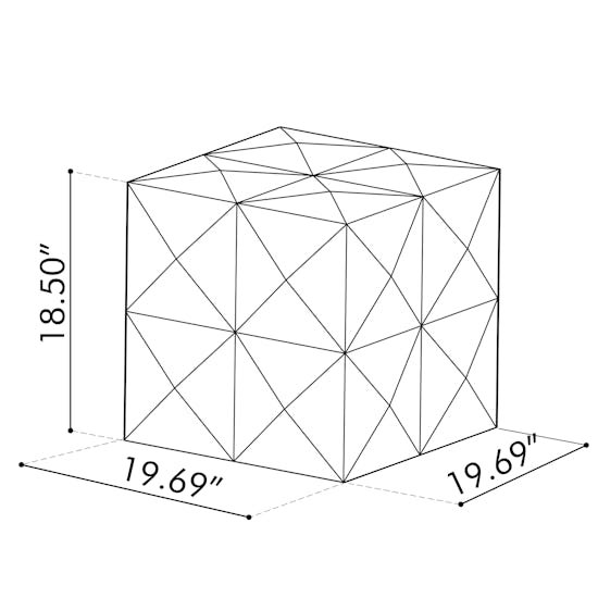 BuzziCube 3D 4SQ AntiSkid Imperial Measurements