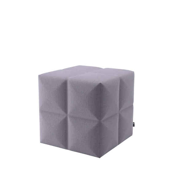 BuzziCube 3D 4SQ In BuzziFabric Lila 39 acoustic pouf