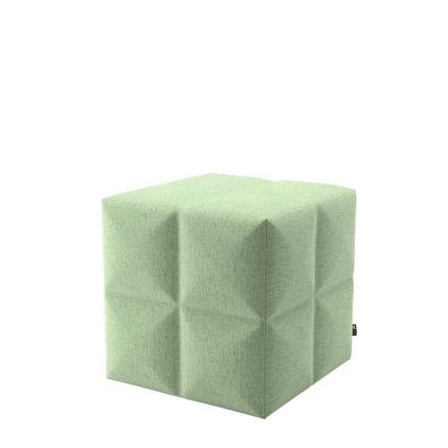 BuzziCube 3D 4SQ In BuzziFabric Jade 42 acoustic pouf