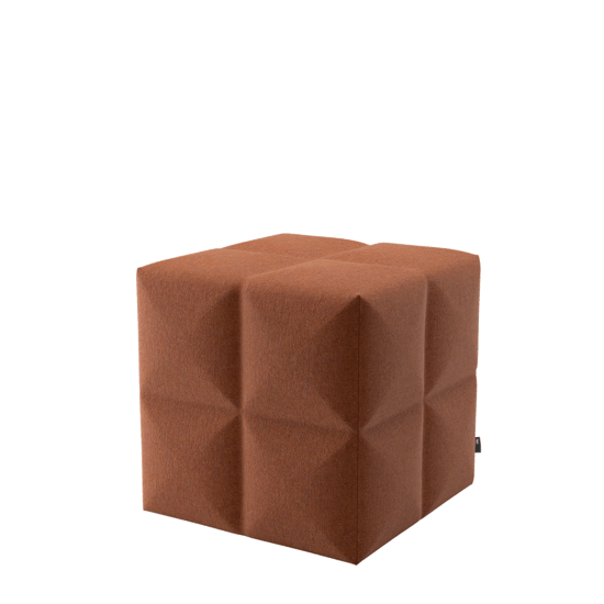 BuzziCube 3D 4SQ In BuzziFabric Autumn 33 acoustic pouf