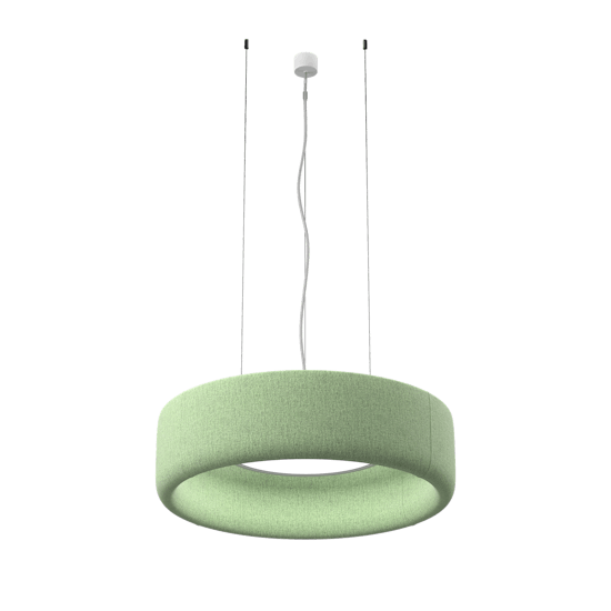 BuzziJet Small Upholstered in BuzziFabric Jade acoustic lighting