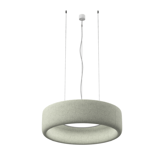 BuzziJet Small Upholstered in BuzziFabric Silver acoustic lighting